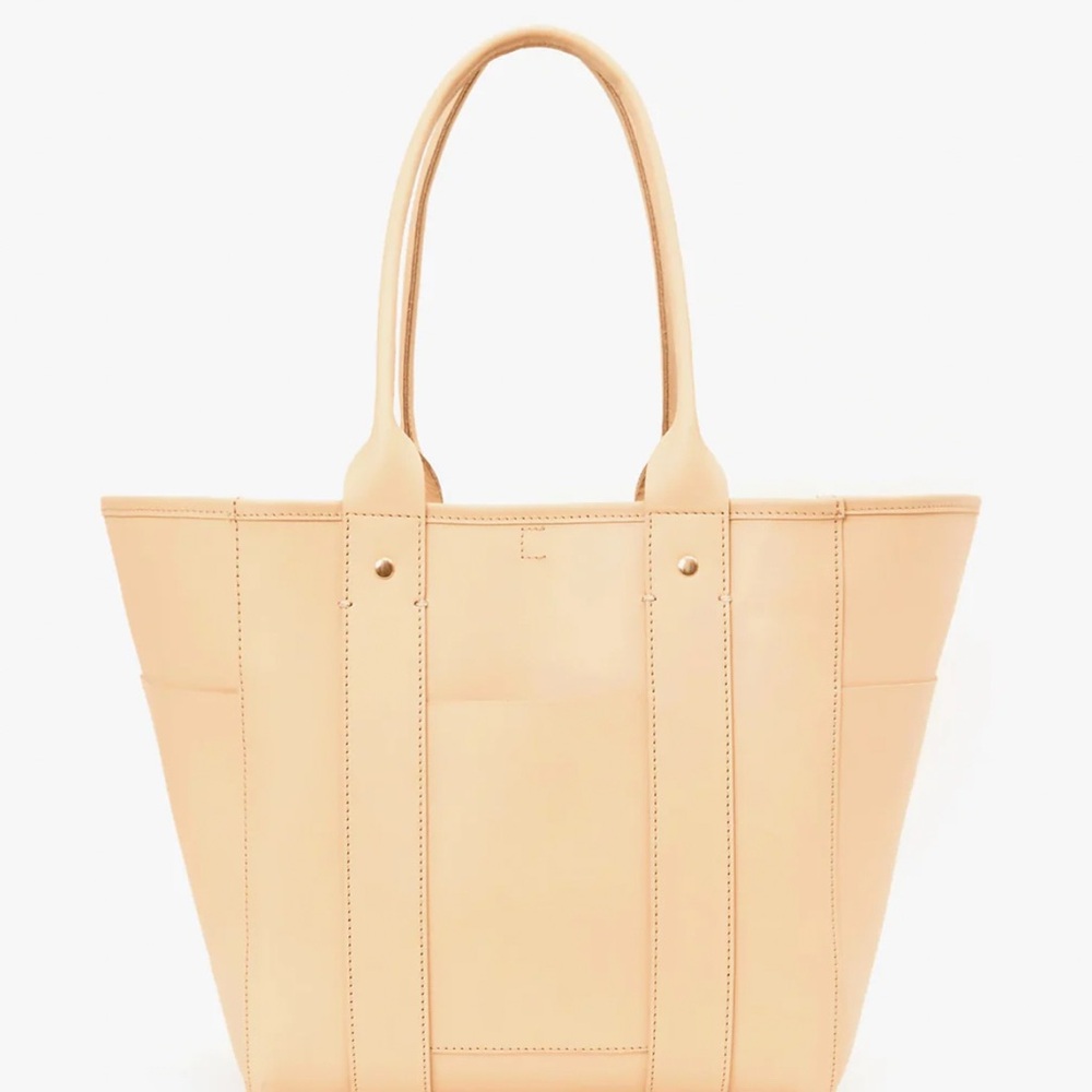 Clare V. Le Slim Box Tote - Coated Undyed Veg